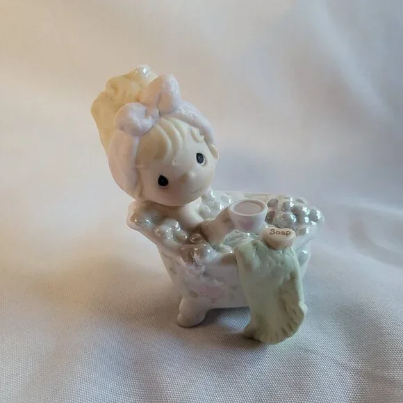 Precious Moments 1998 Enesco Porcelain Figurine Soap Bubbles Collectible - Picture 1 of 6